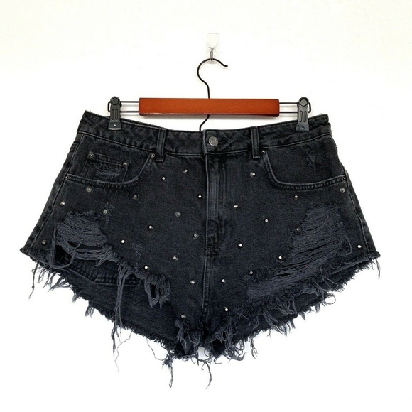 topshop kiri cutoff denim shorts